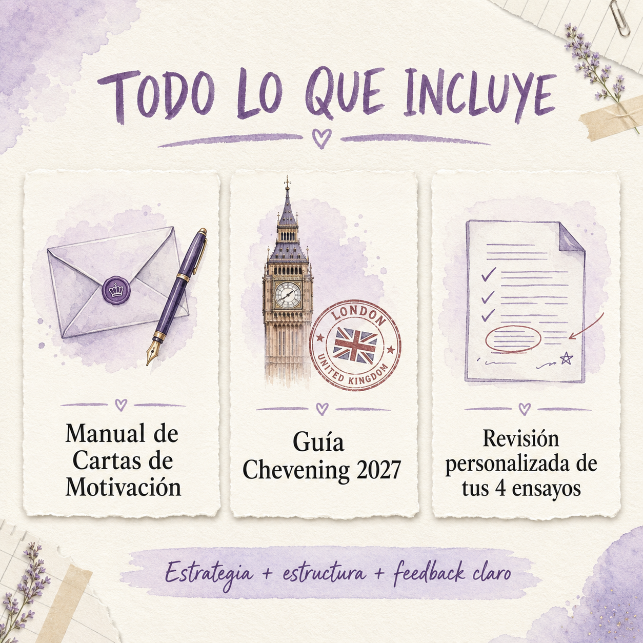 Kit de Aplicación Chevening: Manuales + Revisión de Ensayos