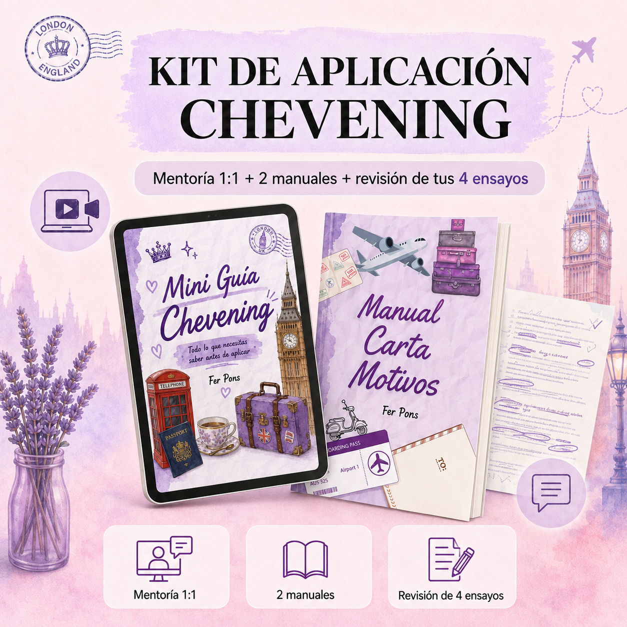 Kit de Aplicación Chevening: Mentoria + Manuales + Revisión de Ensayos
